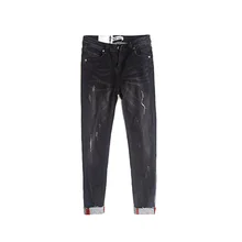 Осенние женские модные узкие джинсы с высокой талией сексуальные брюки карандаш тонкие эластичные джинсовые брюки весенние женские черные джинсы