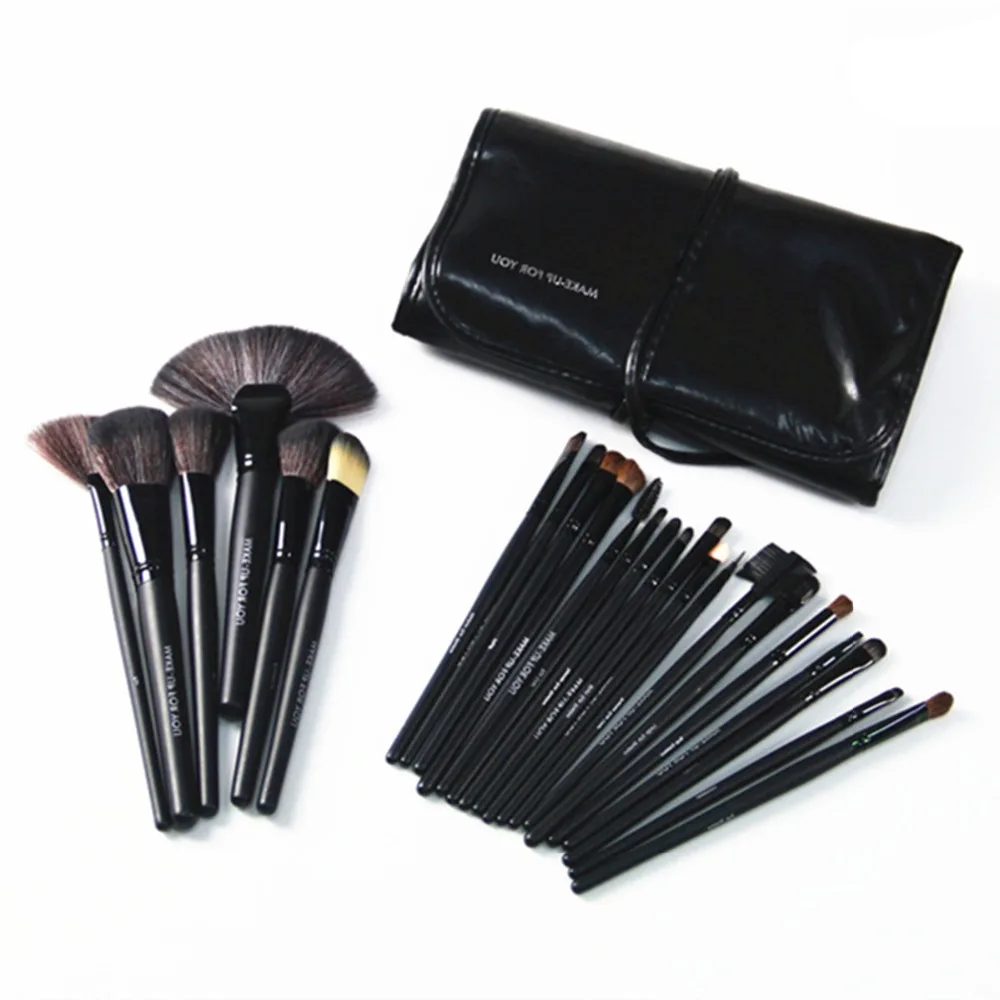 24pcs Horse Hair Makeup Brushes Set Cosmetics Brush Eyebrow Eye Brow