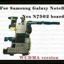 N7502 Original Unlocked For Samsung galaxy motherboard Note3 neo N7502 ,16gb 100% working mainboard with chips board