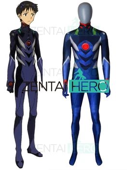 

Free Shipping 3D Printed EVA Shinji Ikari Cosplay Costume Shinji 3.0 Pilot 13 Evangelion Plugsuit Superhero Halloween Costume