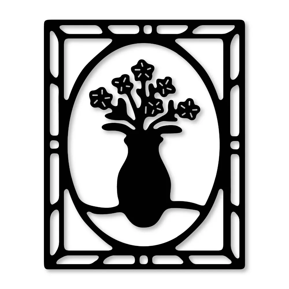 

ForeWan Flower Pot ,Rectangle Frame Metal Cutting Dies for Making DIY Scrapbooking Craft Paper Decorative Cards Embossing Dies