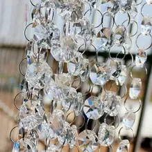 14mm Octagonal Beads Diy 100pcs/lot Acrylic Beads Bedroom Curtain Wedding Decoration Party Arrangement Lamp Accessories Z008