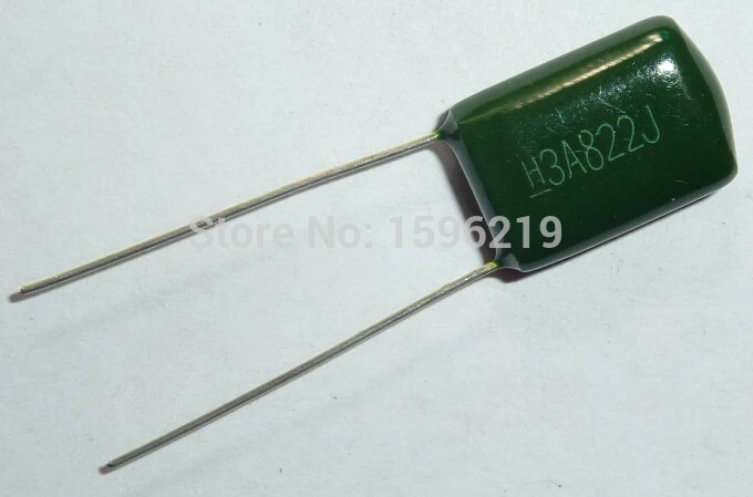 10cs Майларовый пленочный Конденсатор 1000 В 3A822J 8200pF 8.2nF 3A822 5% 1KV полиэфирный