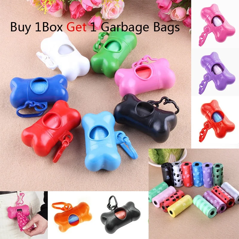 

Waste Clean Bags Dispenser Box Shape Bone Dog Holder Case Garbage Up Pet Poo