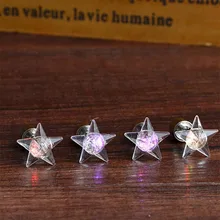 Модный светильник ing, серьги, 1 пара/2 шт, модные аксессуары для танцевальной вечеринки, уникальный дизайн, светильник, светодиодный, шикарные серьги-гвоздики W