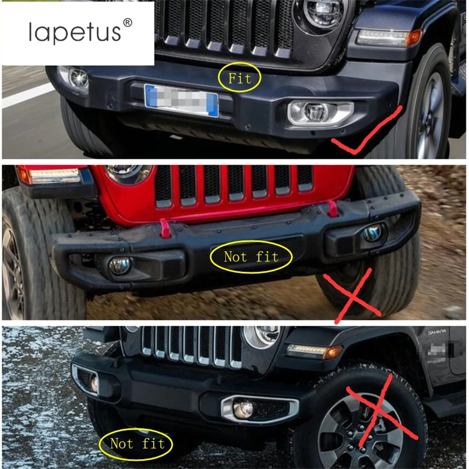 Аксессуары Lapetus для Jeep Wrangler JL 2018 2019 2020 передняя фара противотуманная рамка