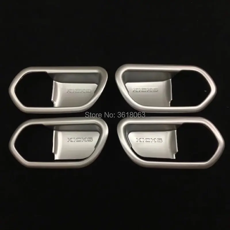 

For Nissan Kicks 2017 2018 Interior Door Handle Bowl Cover Trims Decoration ABS Chrome Stickers Car-Styling Accessories