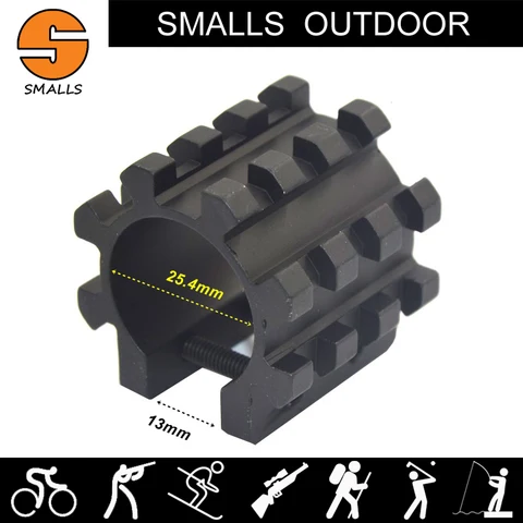 Rail para Caça Tactical Airsoft Acessórios Âmbito Anel Tubo Titular Lanterna Laser Vermelho Monte Fit 20mm Weaver Picatinny 25.4mm