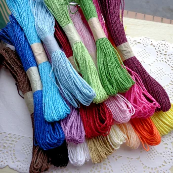 

Rainbow Raffia Paper String for Gift Wrap Party Decorations 25~30m/bundle 18pcs/lot (540m) Free Shipping