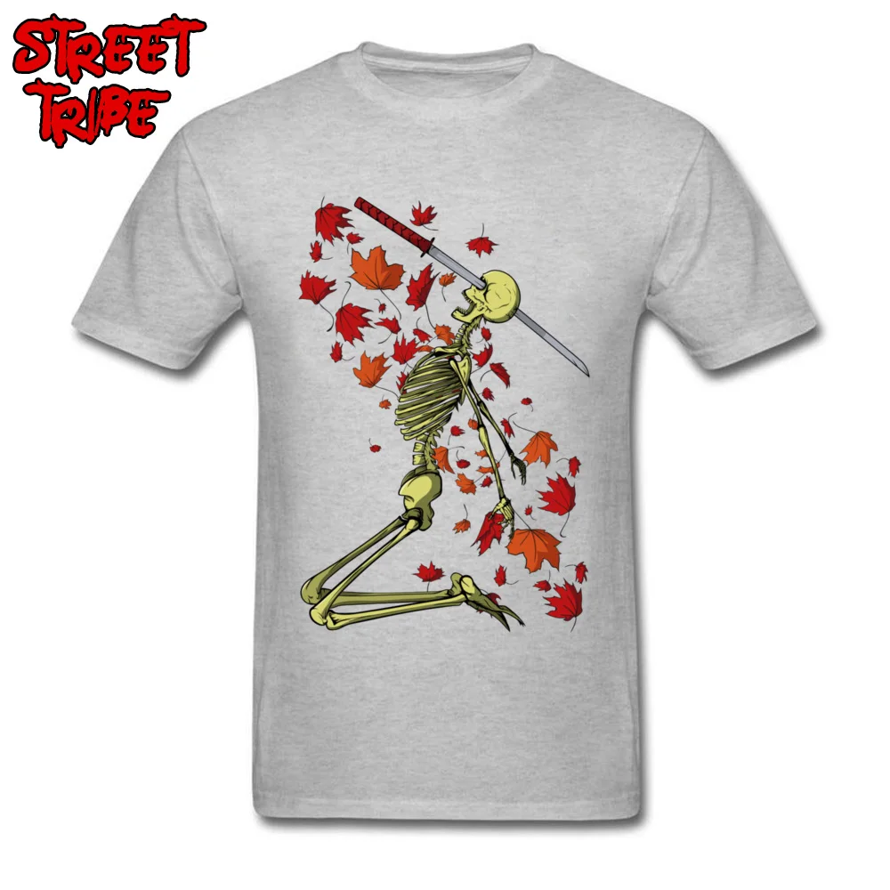 Autumn Fallen Thanksgiving Day Cotton Fabric O Neck Tops Shirts Short Sleeve Casual T-Shirt On Sale Custom Tshirts Autumn Fallen grey