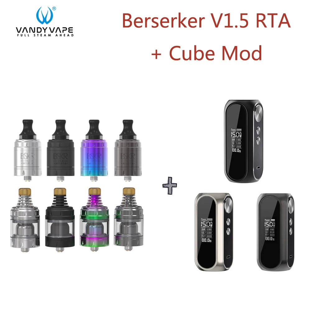 Оригинальный vandy VAPE Berserker V1.5 MTL RTA со встроенным аккумулятором cubeMod 3000 мАч