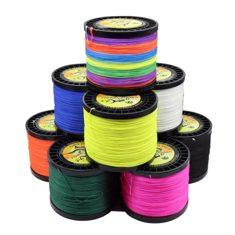 Linha de Pesca Linha de Pesca da Carpa Trançada Vertentes Fibra Super Power pe Multifilamento da Carpa 4 1000 m