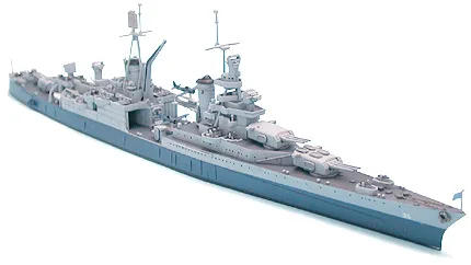 

1/700 Proportion Assembly model Warship The United States in World War II Indiana Indianapolis cruiser