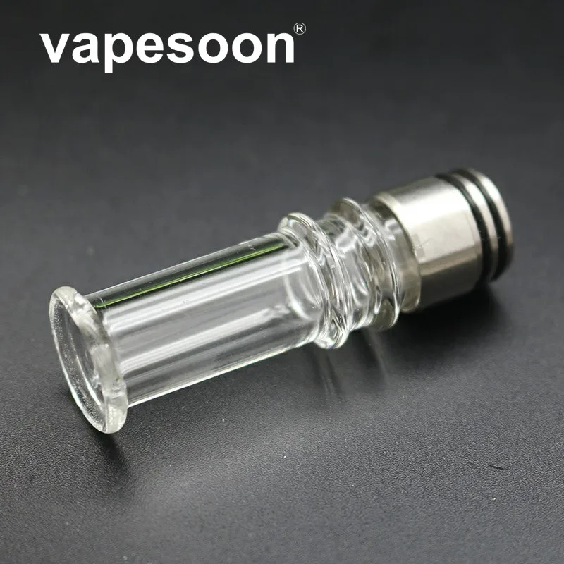 

Newest type long glass 810 Drip Tip For 810 Thread Atomizer Wide Bore Mouthpiece