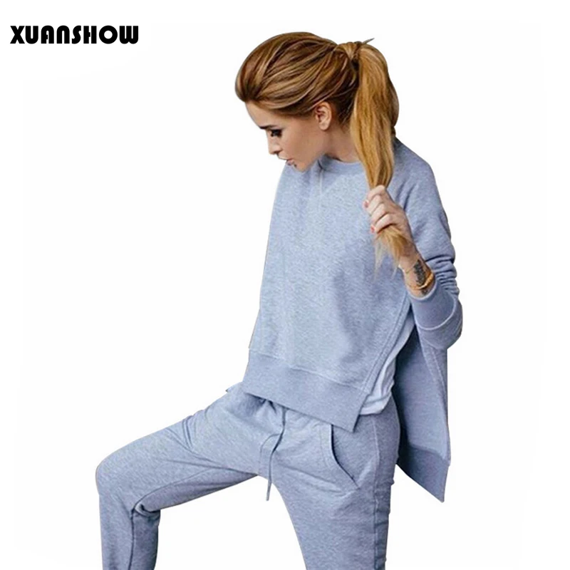 XUANSHOW 2020 весенне-осенне-зимний женский спортивный костюм комплект из 2 предметов