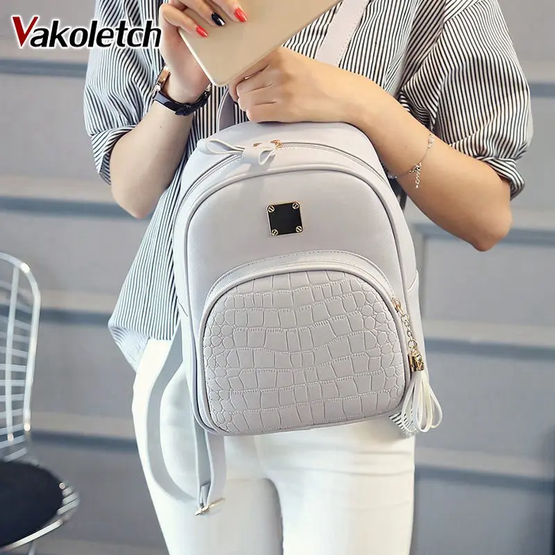 

women backpack leather school bags for teenager girls stone sequined female preppy style small backpack travel bag KL307