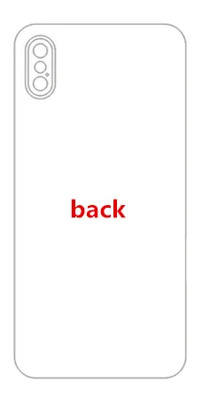 NOTOW модная прозрачная светящаяся пленка Аврора, Защитная пленка для iphone XS XSMA XR X 7 8 8 - Цвет: back