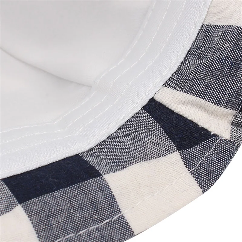 Casual Plaid Baby Hat Cotton Boys Girls Sun Cap Spring Summer Kids Clothes Fashion Baby Girals Bucket Hat Baby Girls Clothing (19)