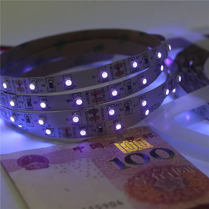 Светодиодный УФ полосный светильник невидимый 395 400nm 3528 SMD 60 светодиодный s/m 120
