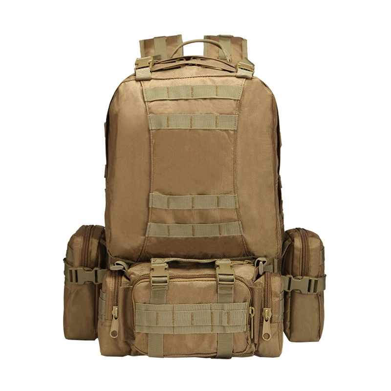 Upgraded 50L Molle Tactical Backpack Men Rucksack Outdoor Sport Bag Camping Hiking Travel Climbing Bagpack 4 in 1 Military Bags