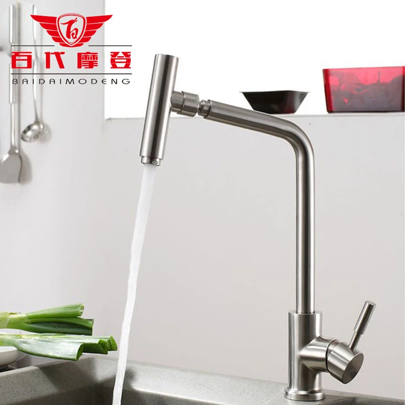 Torneira Torneira De Cozinha High End 304 Stainless Steel Rotary Kitchen  Faucet Hot And Cold Lead Free Drawing Wash Basin Sink - Kitchen Faucets -  AliExpress