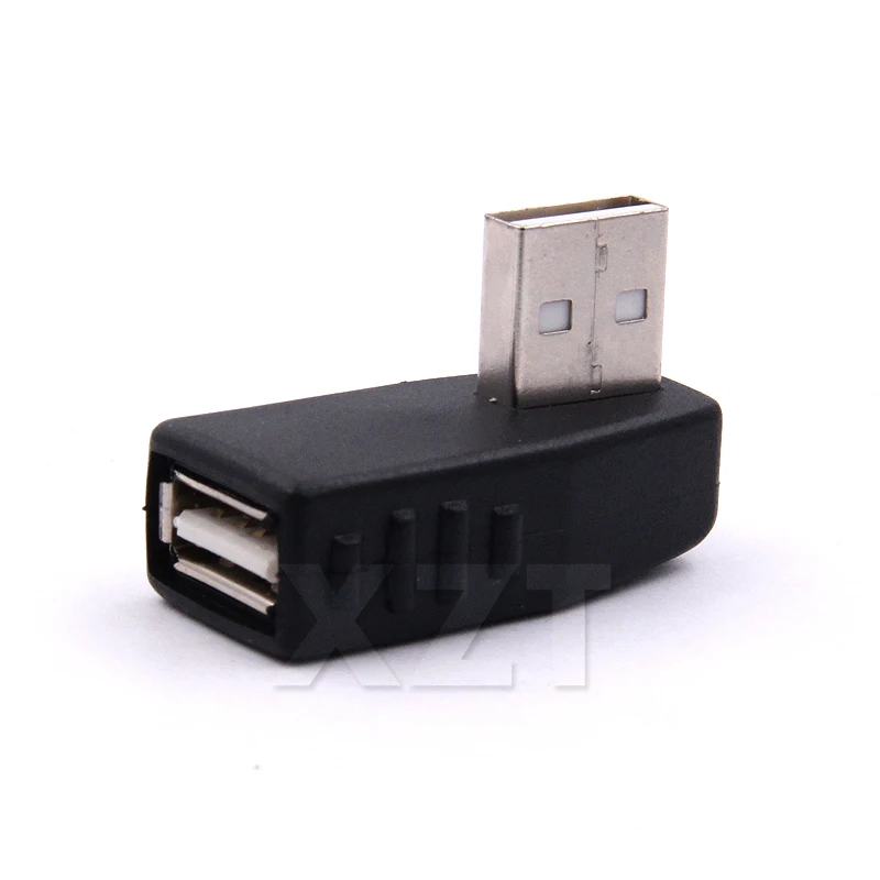 USB 2,0 A мужской и женский левый и правый угловой адаптер USB 2,0 AM/AF разъем для ноутбука ПК компьютер 90 градусов