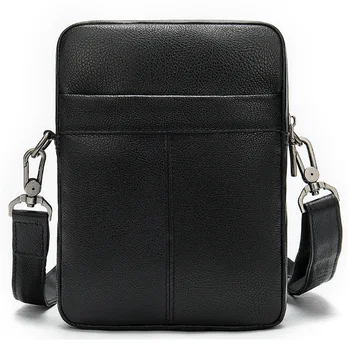 

New Leather Men'S Shoulder Bag Multi-Function Small Bag Top Layer Leather Business Bag Diagonal Men'S Bag