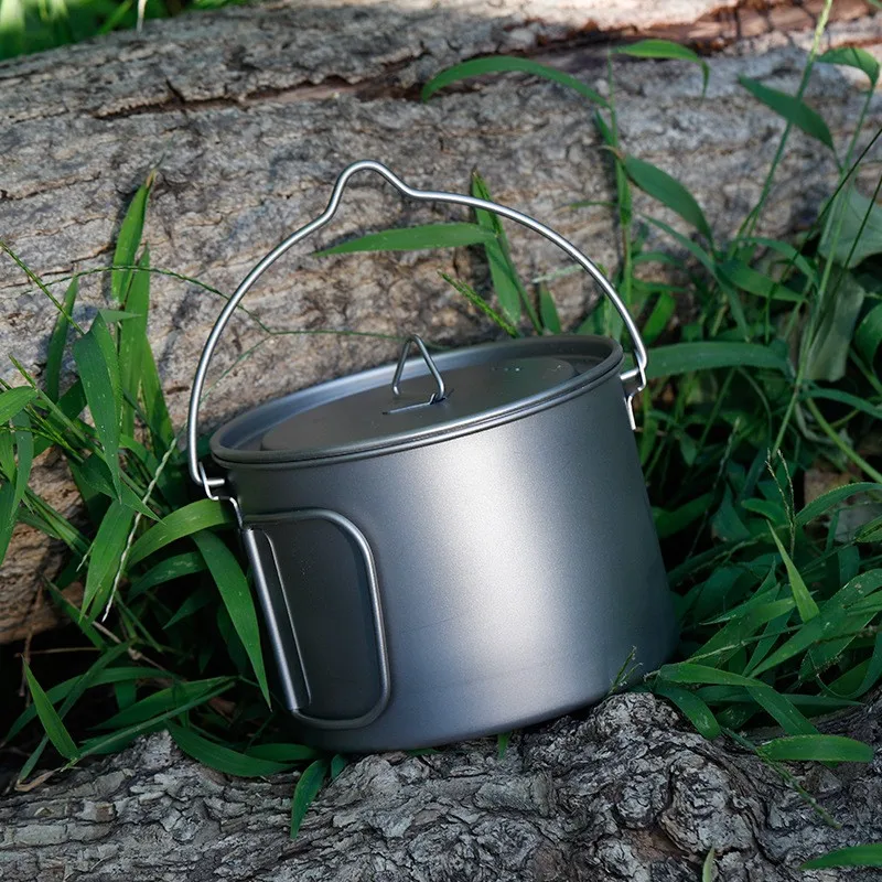 Titanium Cup mug 900ml ultra light outdoor tableware travel coffee tea camping pot water cup cooking pot with lid handle hook up Titanium Cup mug 900ml ultra light outdoor tableware travel coffee tea camping pot water cup cooking pot with lid handle hook up