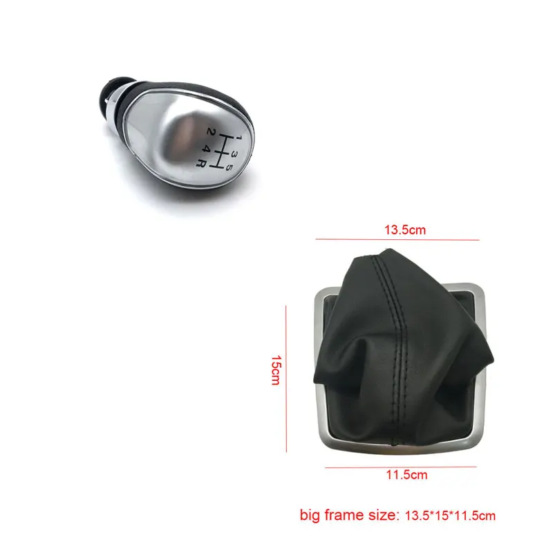 Серебристая/черная Автомобильная Шестерня Мануэль Ручка переключения для FORD FOCUS MK2 MONDEO MK3 C-MAX S-MAX TRANSIT GALAXY FIESTA - Название цвета: big silver 5speed