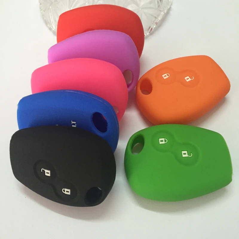 silicone car key case cover for Renault 2 buttons Kangoo DACIA Scenic Megane Sandero Captur Twingo