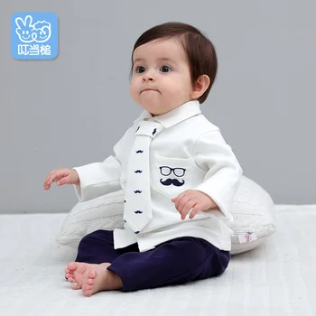 

Dinstry Spring Baby's Handsome shirt with tie children's outerwear