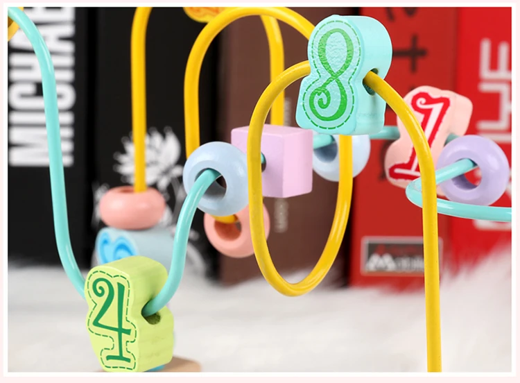 Детские игрушки вокруг бисера математические игрушки счетные цифры бусины Monterssori игра Детские Развивающие деревянные игрушки для детей Подарки