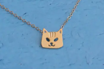 

Wholesale Trendy Personalized Tiny Cat Necklace Gold Silver Color Kitty Kawaii Animal Jewelry Statement Necklace Cs Go Collares