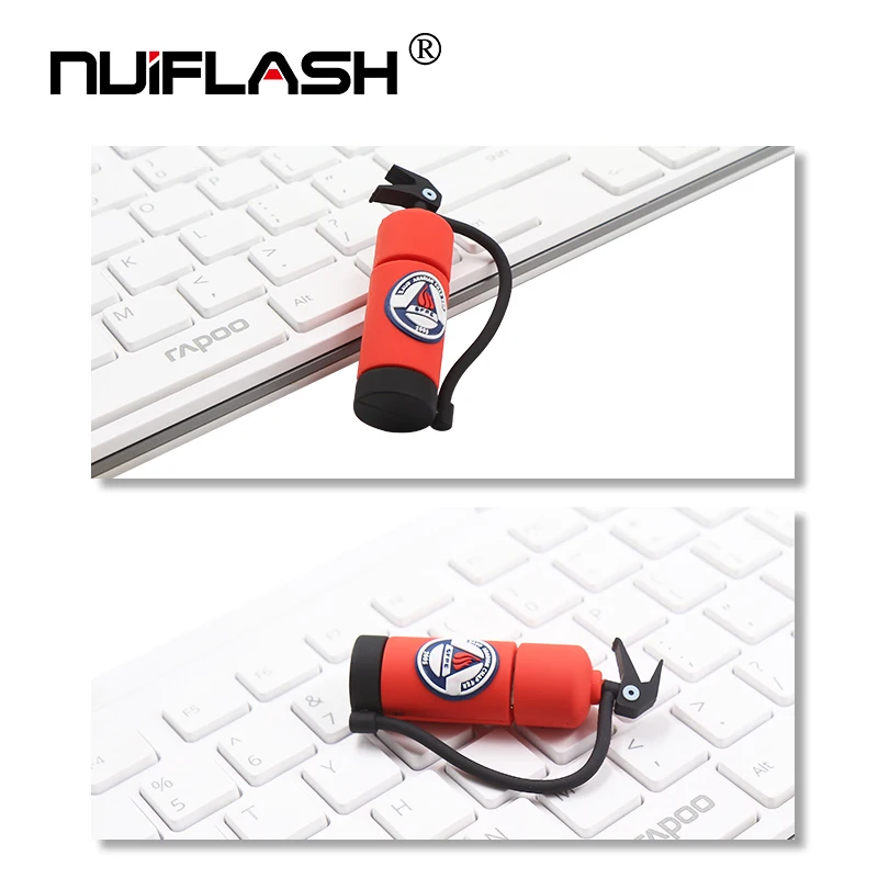 Nuiflash usb флэш-накопитель Огнетушитель Флешка 4 ГБ 8 ГБ 16 ГБ 32 ГБ 64 Гб 128 ГБ U карта памяти Флешка сувенирный подарок