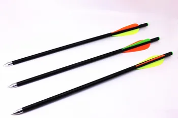 

60PCS//Target Practice/Archery Hunter Nocks Fletched Steel fiberglass crossbow arrow/outdoor sport/archery hunting
