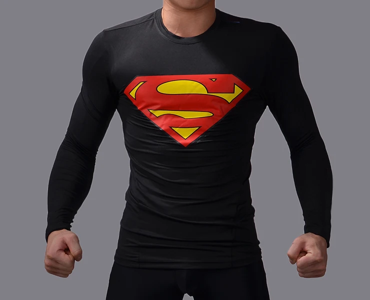 black superman t shirt full sleeve