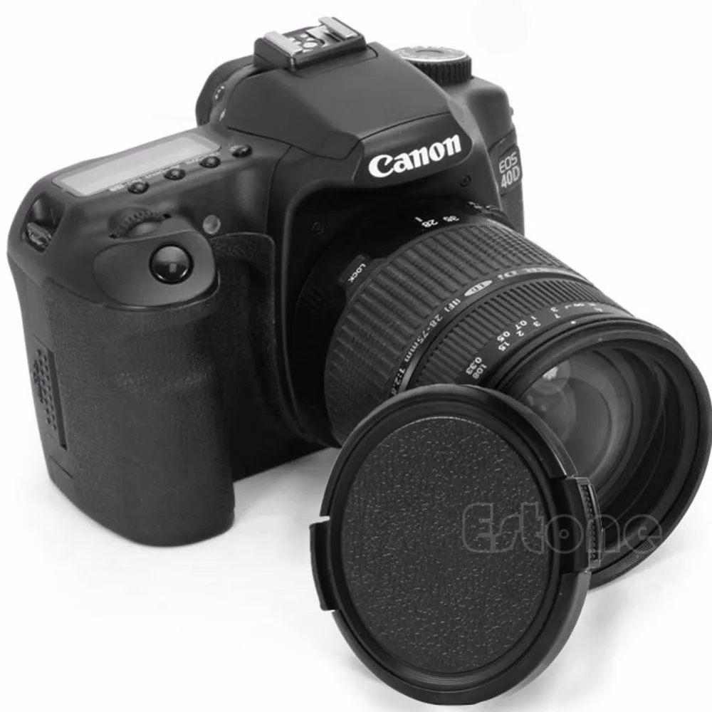 2 Pcs 49mm Center Pinch Snap on Front Cap For Sony Canon Nikon Lens Filter#1