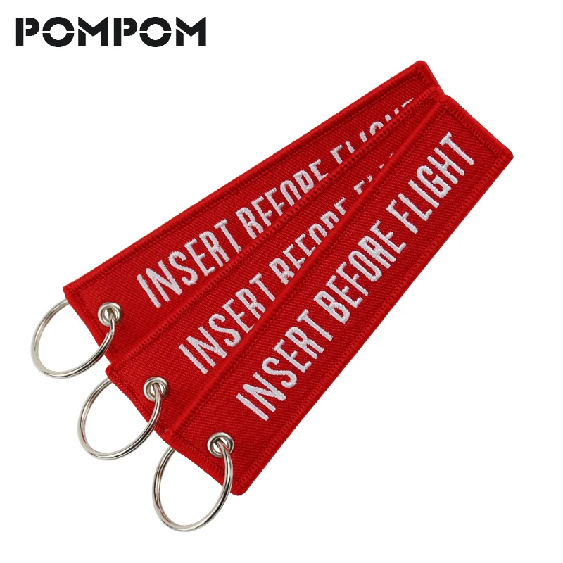 

3PCS/LOT Insert Before Flight KeyChains for Motorcycles Stitch OEM keychains Keyring Special luggage key Tags sleutelhanger lote