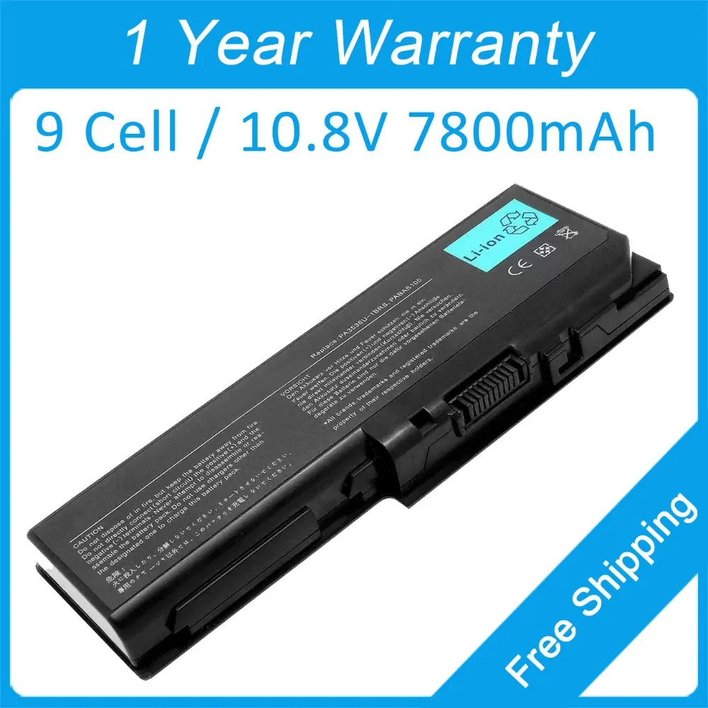 Новый аккумулятор для ноутбука toshiba Satellite P300 P305 P205 P205D P305D PA3537U 1BRS as101 9 ячеек 7800
