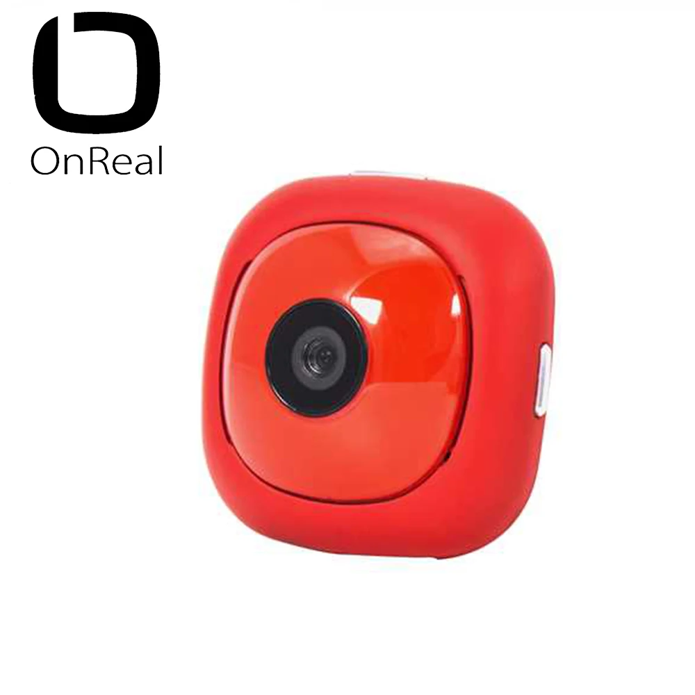 OnReal экшн камера мини размер со спортивной подставкой 1080P красный Wifi