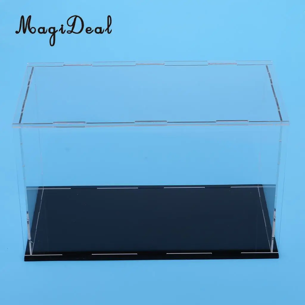 Clear Acrylic Display Case Dustproof Model Figures Protection Box 50x20x22cm