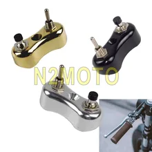 7/" 1" Руль винтажный Кафе Racer мини переключатель кнопочные переключатели блок для Harley Chopper Кафе Racer Scrambler Triumph