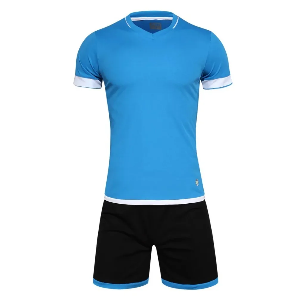 men's training shortJersey leeve jersey breathable running sets sportswear soccer team football kits adult DIY logo good quality