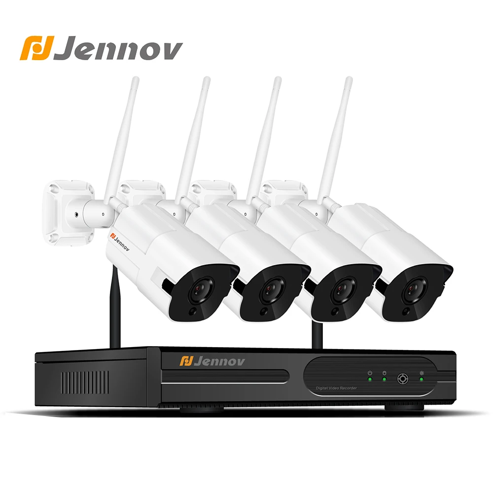 

Jennov 4CH CCTV System 1080P 2MP HD Video Surveillance Kit Security Camera System Wifi CCTV Set Outdoor IP Cam APP EseeCloud