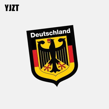 

YJZT 10.5CM*8.4CM German Shield Deutschland Sticker Car Flag Decal Car Sticker 6-2625