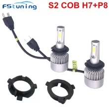 FStuning Carro LEVOU farol com Lâmpadas H7 Suporte Da Lâmpada base do Adaptador Grampo de retenção para k3 KIA Sportage para Hyundai Santa Fe Sonata