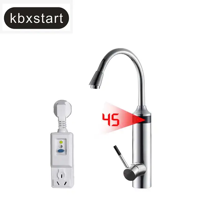 Best Offers Kbxstart Kitchen Tankless Water Heater Tap Electric Water Faucet Third Generation Heating Tube Torneira 220V With Safer Handle 