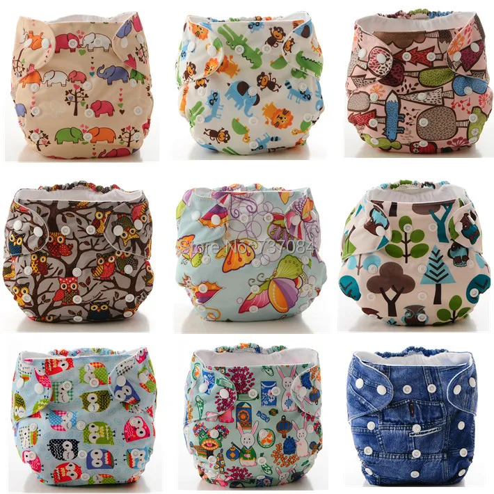 10pcs/lot PUL Cloth Diaper, Adjustable Washable Breathable Baby Diapers