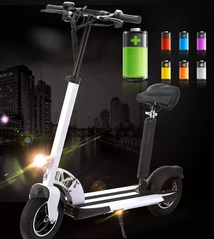 Excellent 2 wheels kick bike electric scooter mini folding range 50km for man or women electronic scooter free shipping 7