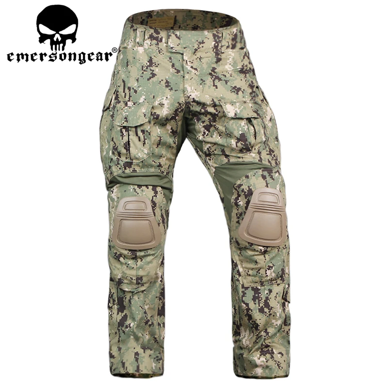 Военная Униформа тактические брюки с наколенниками Mulitcam рубашка AOR2 G3 emerson Брюки Военная армия принадлежности для охоты Вечерние